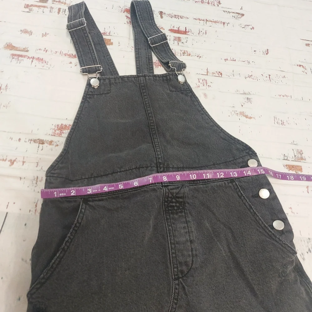 Free People black overall deniem mini skirt - Picture 7 of 11